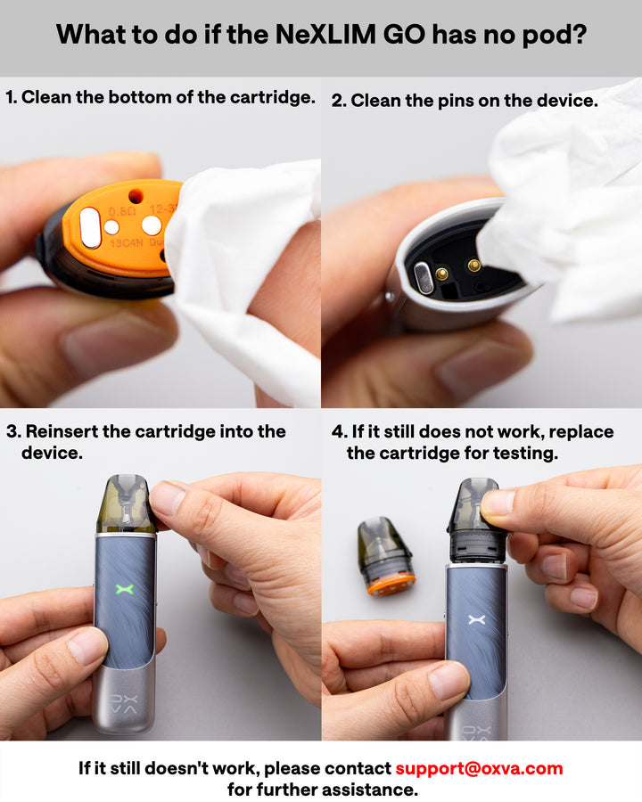 What to do if the NeXLIM GO has no pod